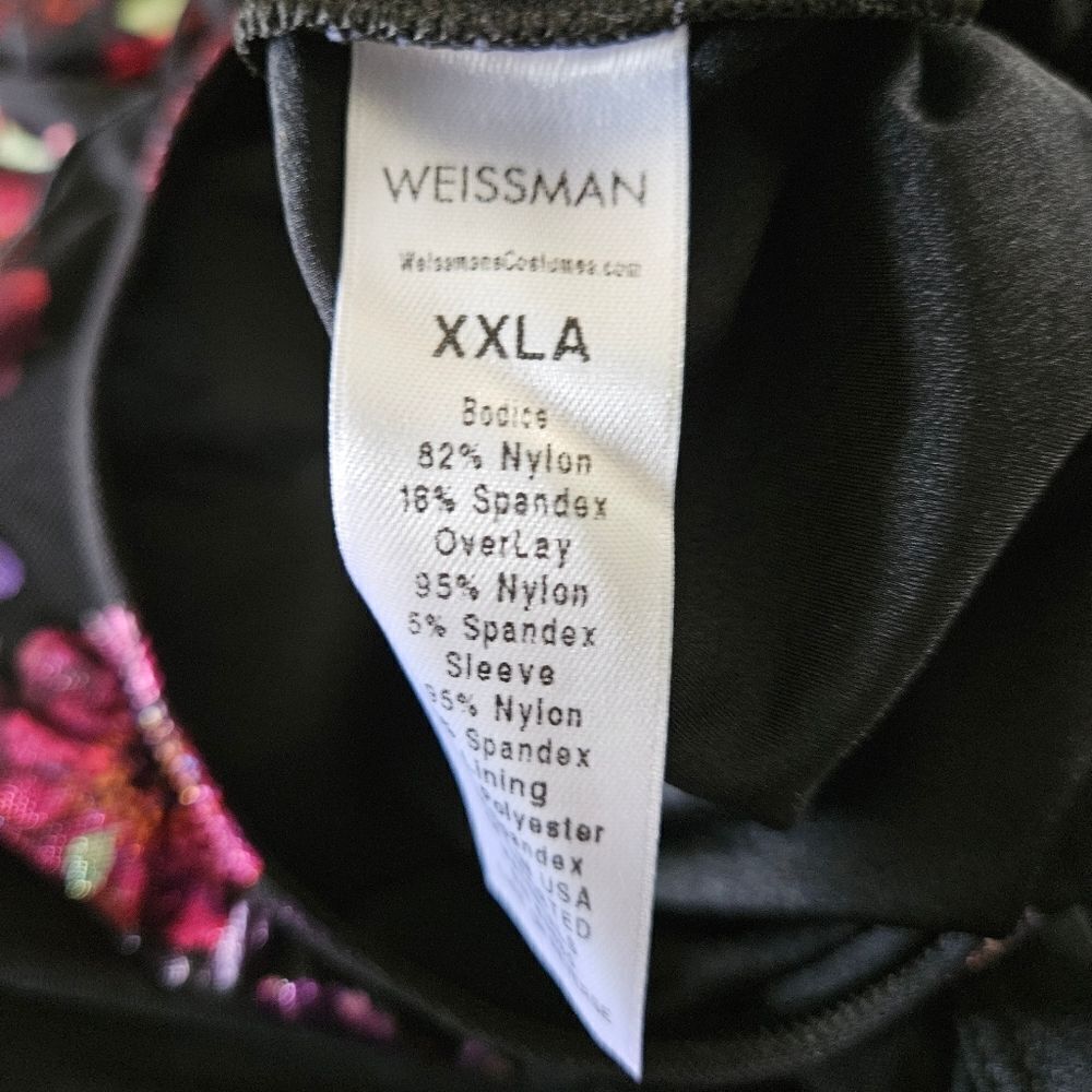 Weissman NWOT adult XXL floral dance costume lyrical contemporary tap solo - Picture 13 of 13